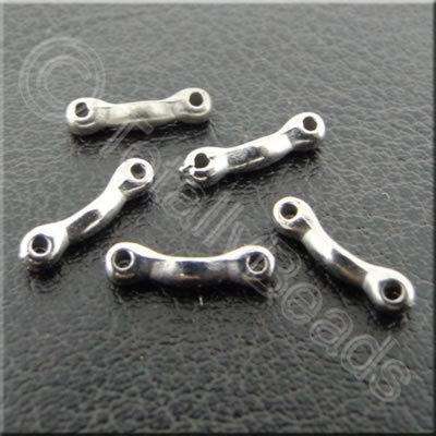Metalised Acrylic Connector Bead - 10x2.5mm - Ant-Silver 200pcs