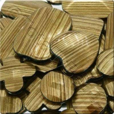Acrylic Golden Brown Brushed Effect Beads Mix