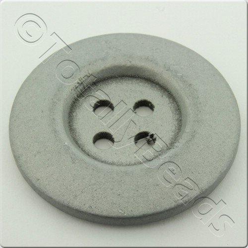 Wooden Button 50mm - Silver