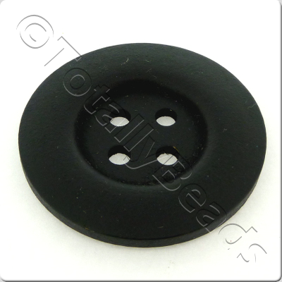 Wooden Button 50mm - Black