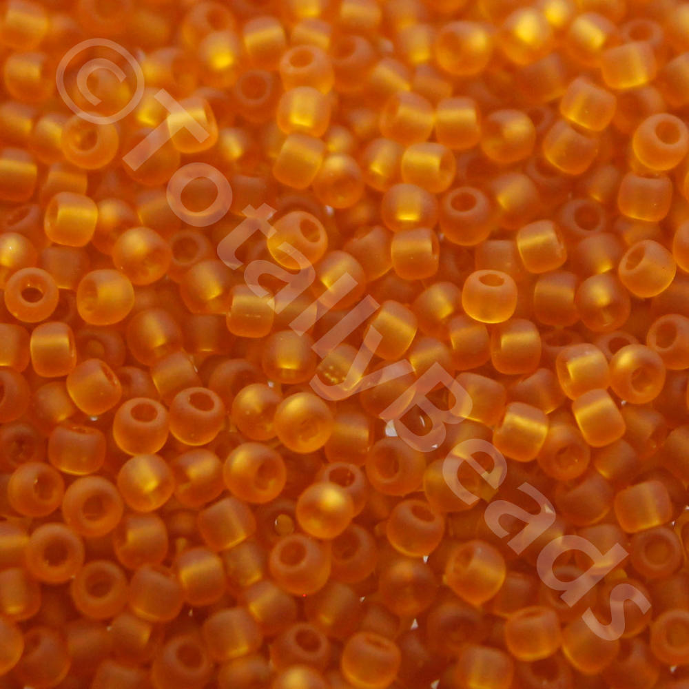 Toho Size 11 Seed Beads 10g - Trans Frosted Dk Topaz