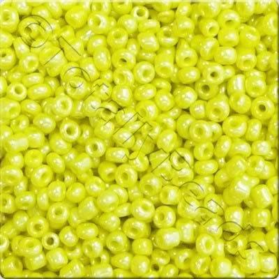 Seed Beads Opaque Luster  Yellow - Size 8 100g