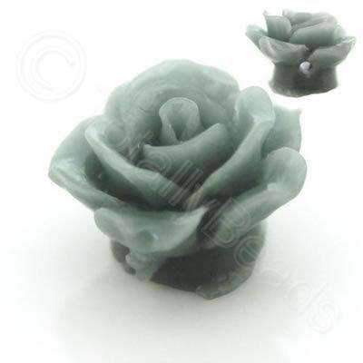 Acrylic Rose 15mm 1 Row - Light Grey 4 pcs