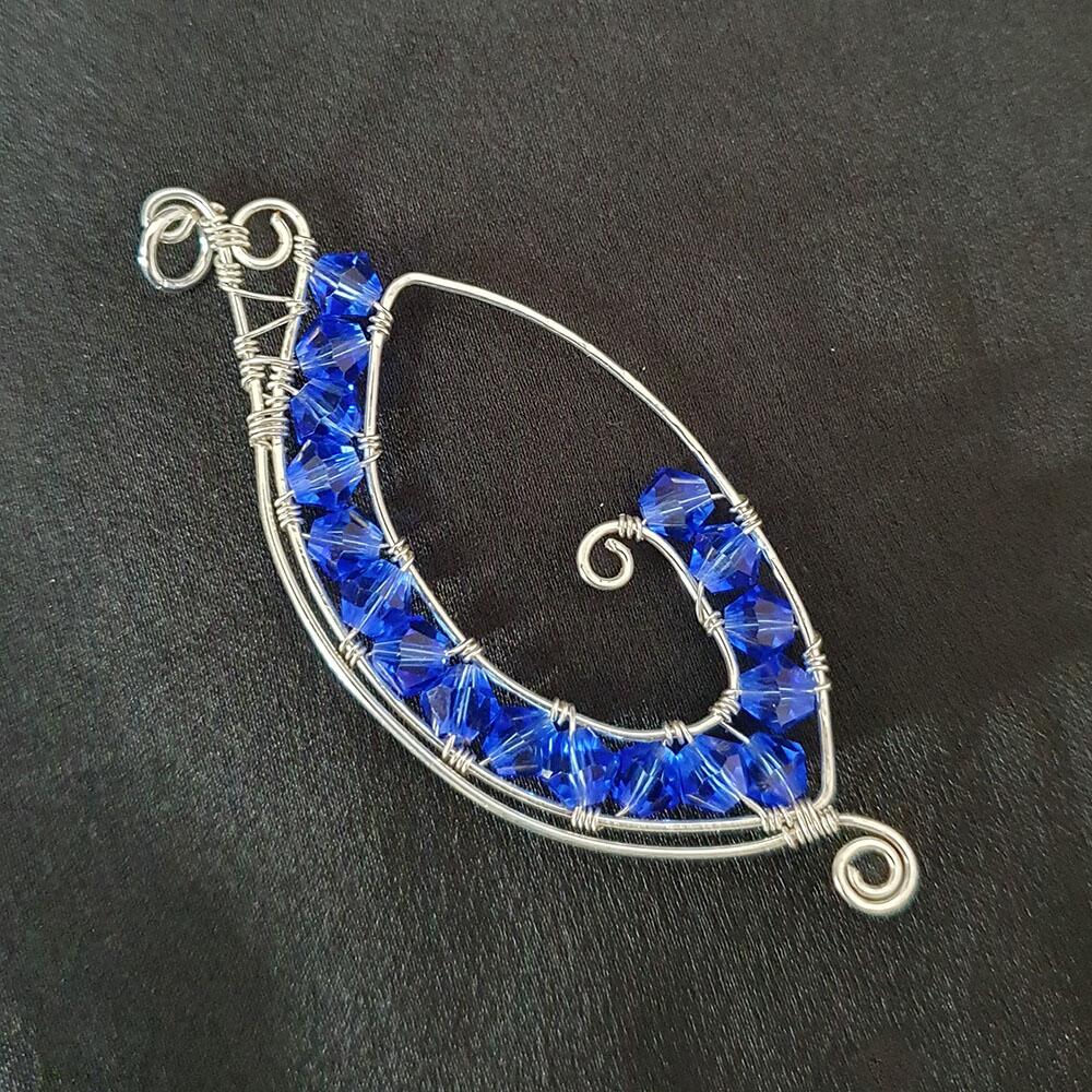 Aaliyah Pendant azure blue jewelry making kit — DIY set with beads and instructions for creating handmade jewelry