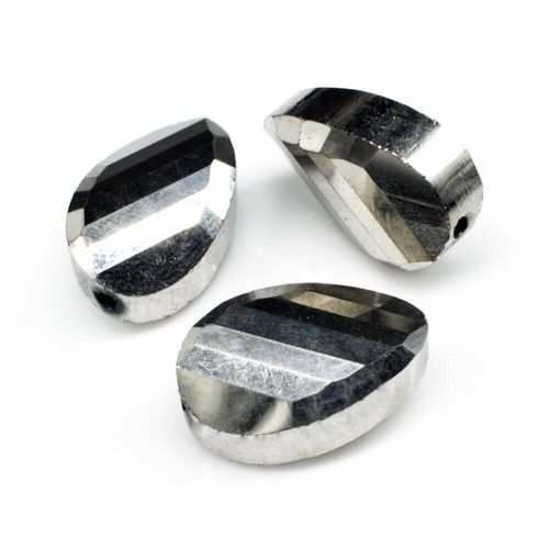 13mm crystal beads medium silver plate, pack of 6 — plated finish, ideal for jewelry making and beadwork