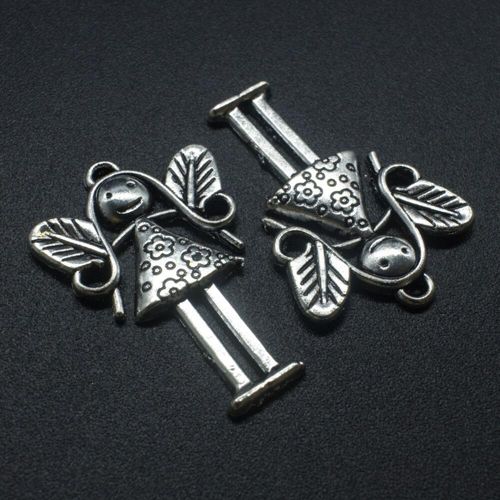 Antique Silver Metal Charm Bead Fairy 37mm 6pcs for jewellery making
