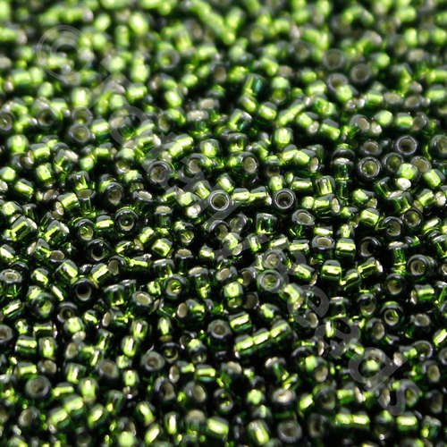Toho Size 15 Seed Beads 10g - Silver Lined Olivine