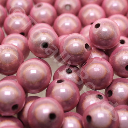 14mm Miracle acrylic round beads 14mm round light pink 16pcs — pack of 16, reflective 3D-effect beads ideal for jewelry making, crafts, a…