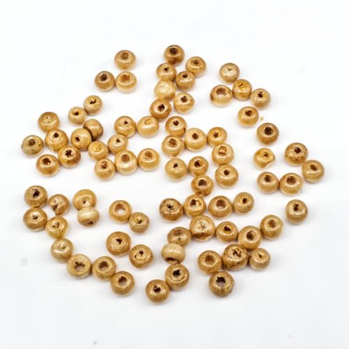 Wooden Bead   Rondelle 3 4mm Natural 200pcs for jewellery making