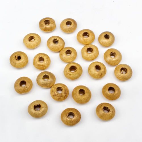 Wooden Bead   Rondelle 8mm Natural 100pcs for jewellery making