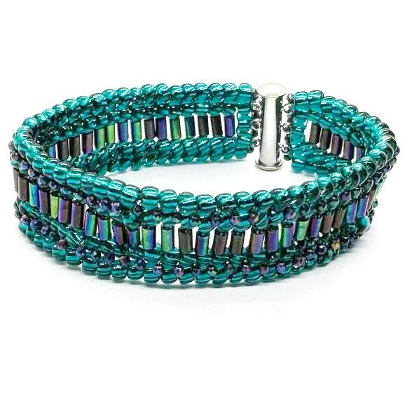 BC WK 24 Tubular Bracelet   Teal 5mm for jewellery making