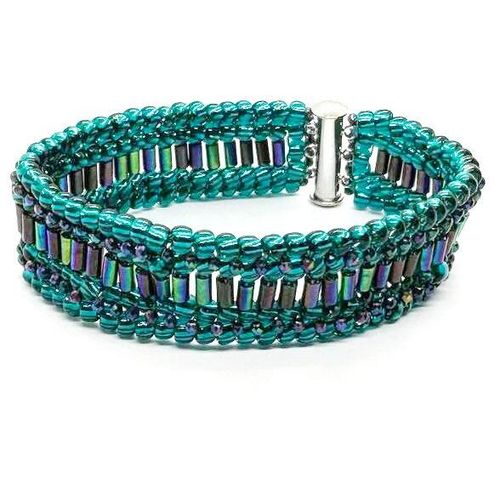 BC WK 24 Tubular Bracelet   Teal 5mm for jewellery making