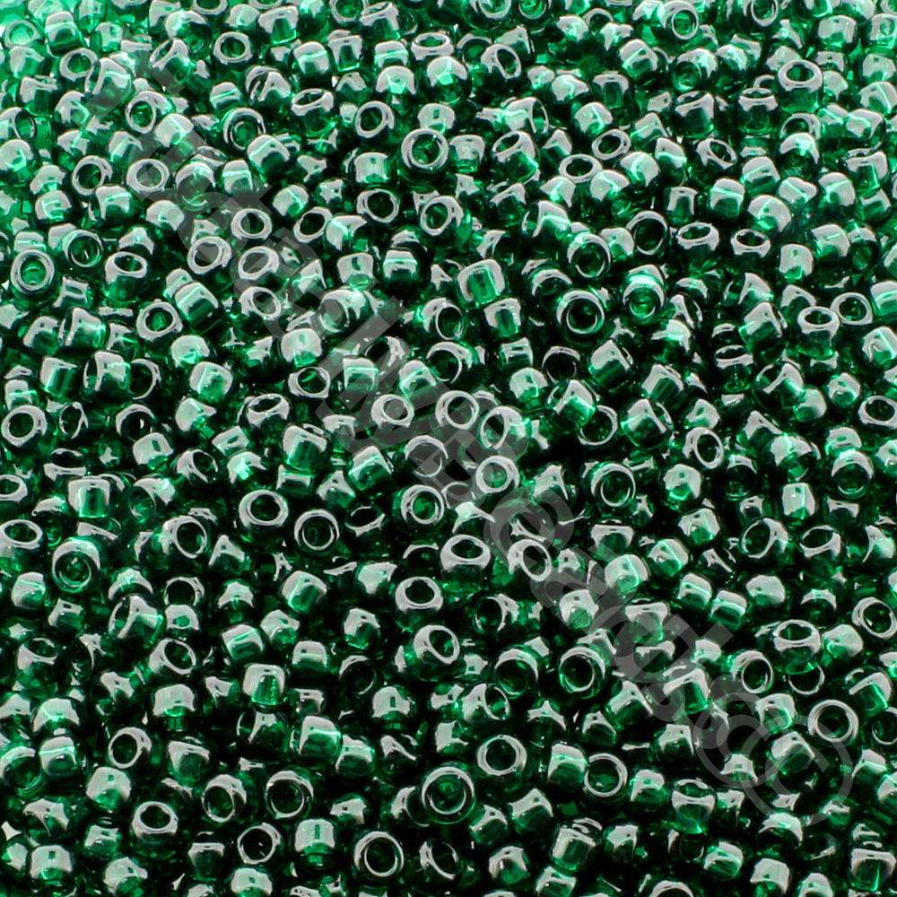 Toho Size 8 Seed Beads 10g -  Trans Green Emerald