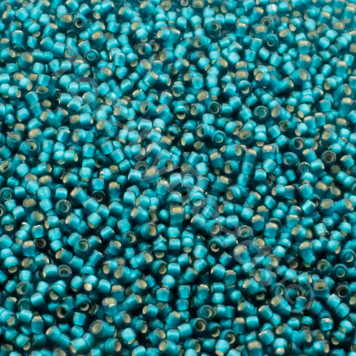 Toho Size 15 Seed Beads 10g - Silver Frost Teal