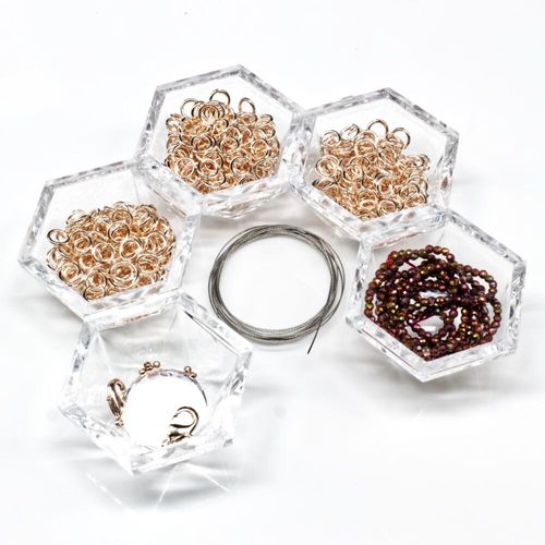 Spiral Micro Crystal Bracelets rose & mermaid bracelet making kit — DIY set with beads and instructions for creating handmade jewelry
