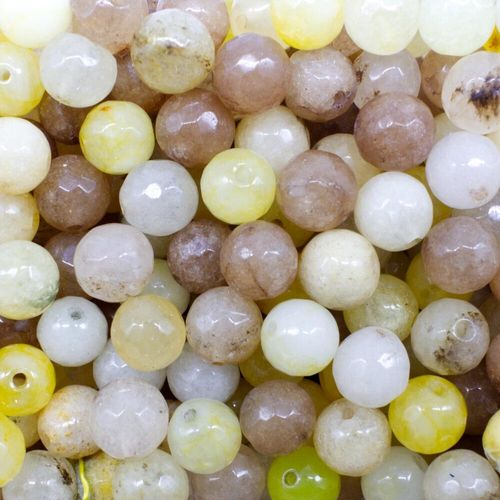 Dyed Jade 8mm Facet Round Beads Mix 45pc   Sahara pack of 8 for jewellery making