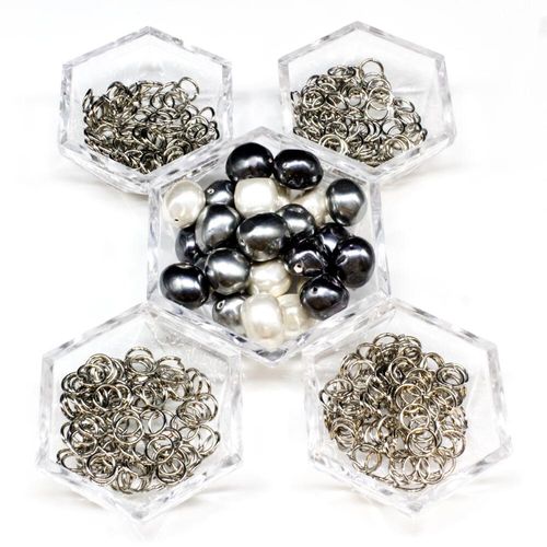 BC 2023 WK 38: Full Persian with Nuggets   Rhodium 8x1mm for jewellery making