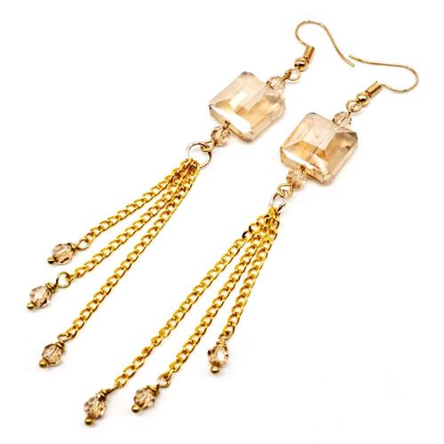 Jessica Earrings auburn 4 pairs earring making kit — DIY set with beads and instructions for creating handmade jewelry