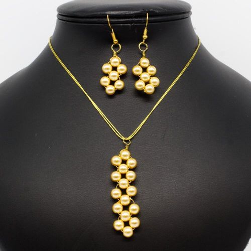 Kya Pendant & Earring Set peach earring making kit — DIY set with beads and instructions for creating handmade jewelry