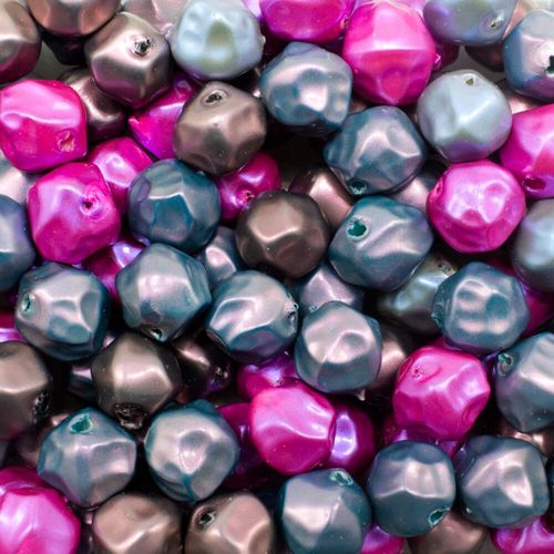 Acrylic Imitation Pearl Beads   10mm Odd Shape   Mix 2 for jewellery making