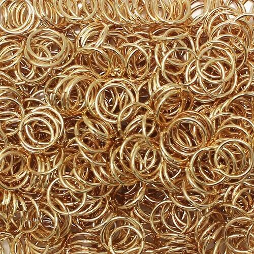 Jump Rings 9x1mm 85pcs   Champagne Gold for jewellery making