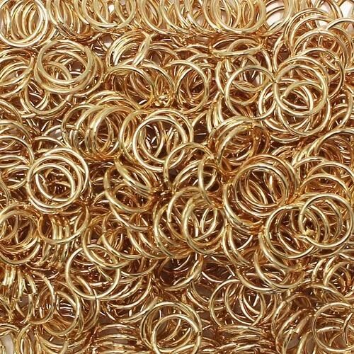 Jump Rings 9x1mm 85pcs   Champagne Gold for jewellery making