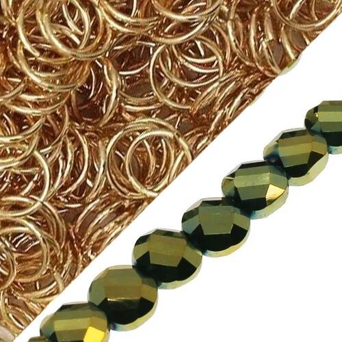 BC 2023 WK 46 Laura Crystal Rings   Champagne 9mm for jewellery making
