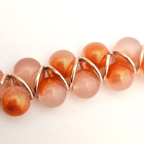 Goddess Jewellery peach & ice jewelry making kit — DIY set with beads and instructions for creating handmade jewelry