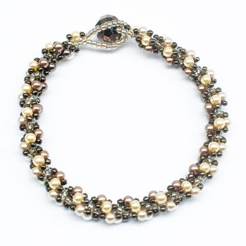 Sirena Sprial Bracelets Make 5 golden bracelet making kit — DIY set with beads and instructions for creating handmade jewelry