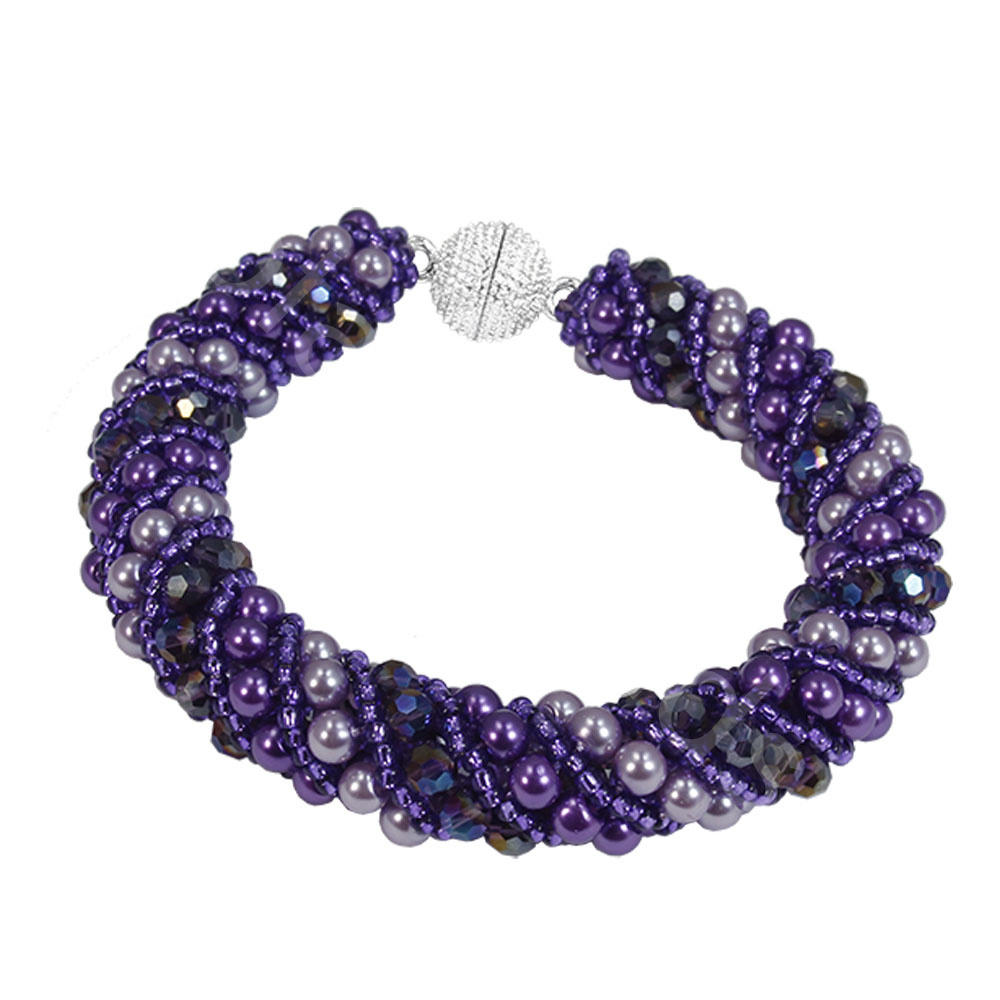 Russian Spiral 2 Necklace Bracelet - Amethyst Fusion