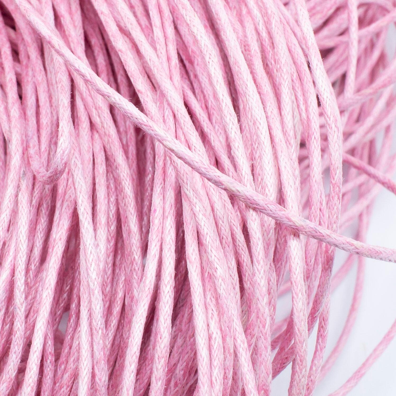 Wax Cotton Cord 1.5mm 4 metres   Pink for jewellery making
