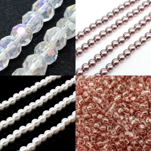 BC24 WK33 Bracelet   Crystal AB 6mm for jewellery making