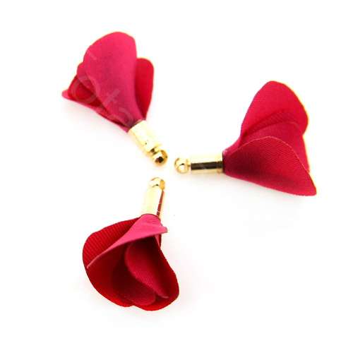 Flower Tassel Rose - Gold Tone Cap Watermelon 5pcs
