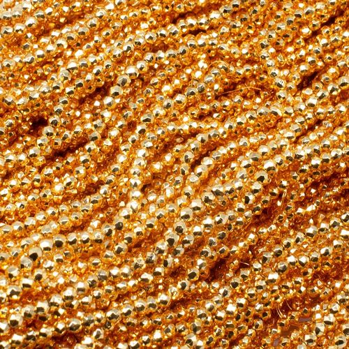 1.5mm crystal beads metallic dark brass — faceted for jewelry making and beadwork