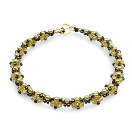 Kassia Diamond Bracelet Makes 2 amber bracelet making kit — DIY set with beads and instructions for creating handmade jewelry