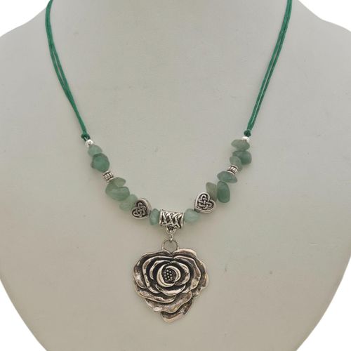 Meadow Gemstone Necklace Makes 3 green aventurine necklace making kit — DIY set with beads and instructions for creating handmade jewelry