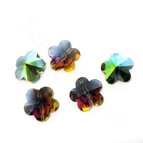 14mm crystal beads clear rainbow 14x14mm, pack of 8 — faceted for jewelry making and beadwork