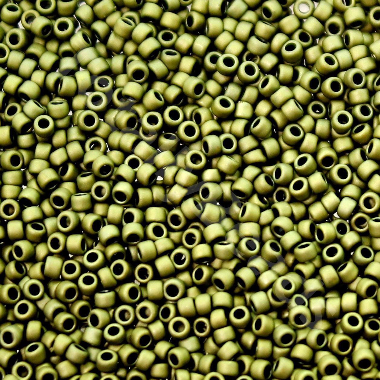 Toho Size 15 Seed Beads 10g - Matt Dark Olive
