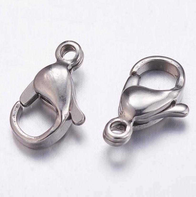 Stainless Steel Lobster Clasp 12mm 6pcs