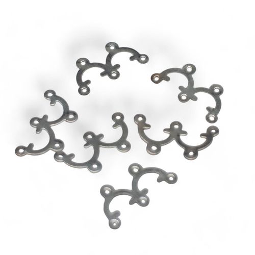 Metal Connector W Shape 16mm 10pcs   Silver for jewellery making