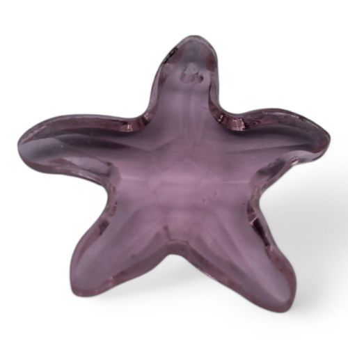 Crystal Pendant Starfish 30mm   Pink for jewellery making