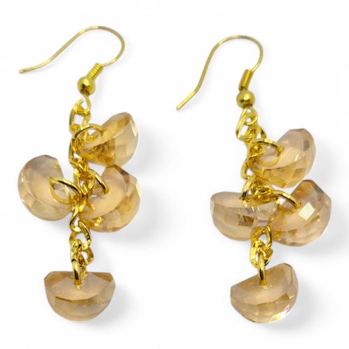Lupita Crystal Earrings auburn earring making kit — DIY set with beads and instructions for creating handmade jewelry