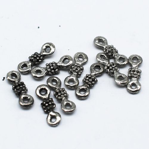 Antique Silver Metal Connector 15mm 10pcs for jewellery making