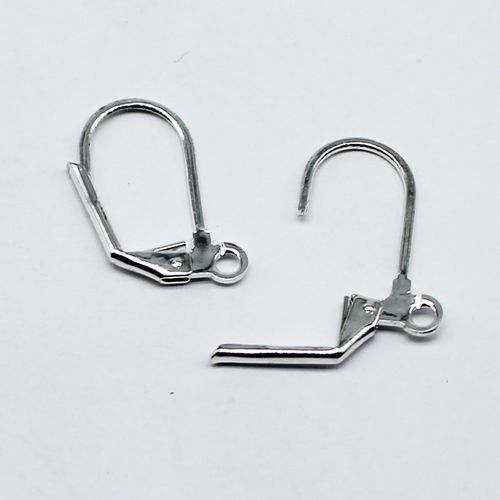 Leverback Earring 19mm Oval 5 Pairs   Silver Plate for jewellery making