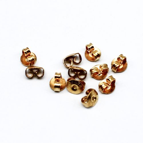 Ear Butterfly Champagne 20 Pairs 5mm for jewellery making