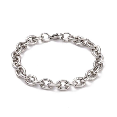 Stainless Steel Bracelet Chain 10x8mm Oval 7.5string for jewellery making