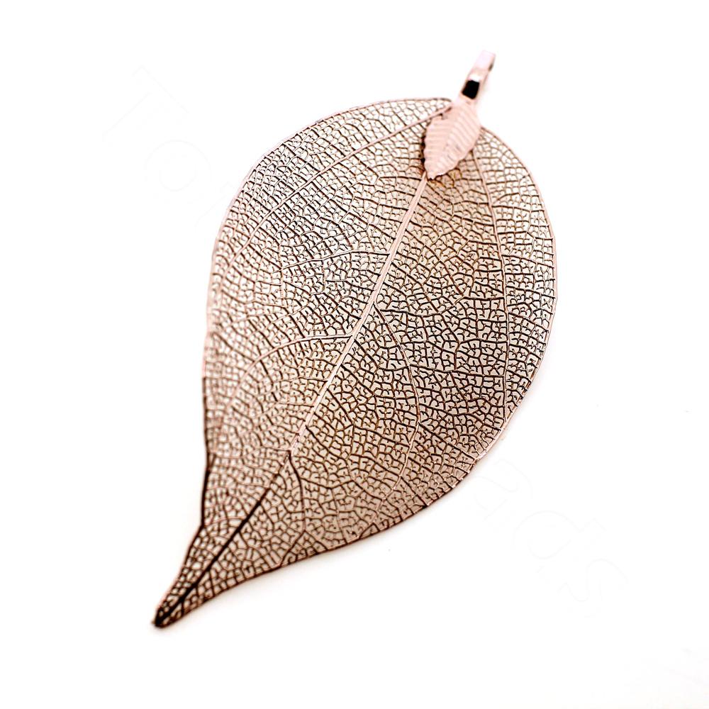 Electroplated small Leaf - Pink Champagne