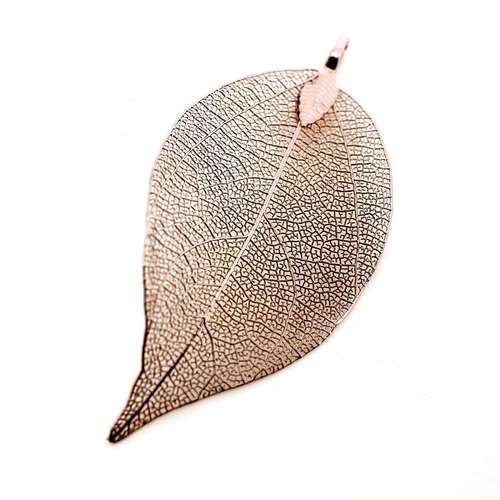 Electroplated small Leaf - Pink Champagne