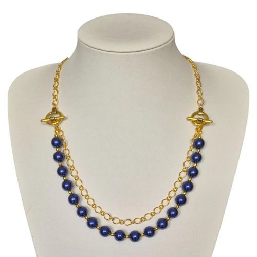 Moyra Twin Toggle Necklaces colbolt necklace making kit — DIY set with beads and instructions for creating handmade jewelry