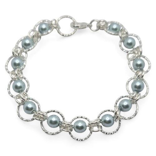 Melissa Ring Bracelets   Powder Blue for jewellery making